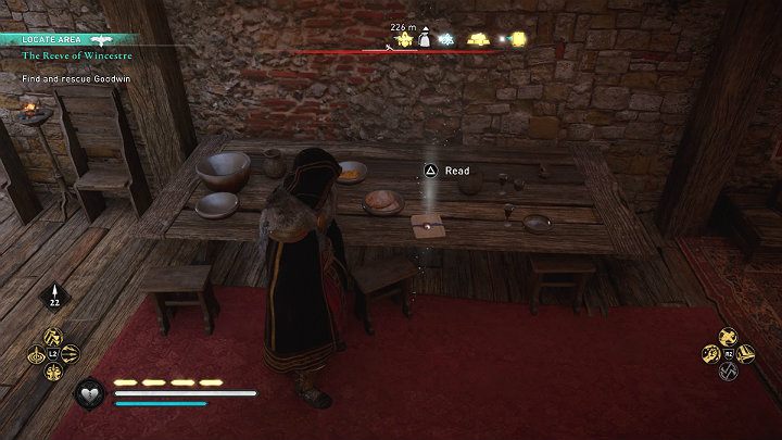 Następnie wyjdź na zewnątrz i wejdź przez balkon do pomieszczenia w którym przetrzymywane są dokumenty - Assassins Creed Valhalla: Szeryf z Wincestre/The Reeve of Wincestre - solucja - Assassins Creed Valhalla - poradnik do gry