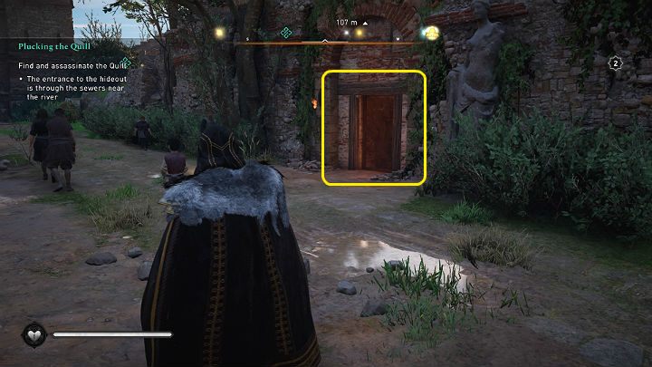 Wejście do kanałów znajduje się blisko rzeki, po prawej stronie idąc od strony miasta - Assassins Creed Valhalla: Wyrywanie Pióra/Plucking the Quill - solucja - Assassins Creed Valhalla - poradnik do gry