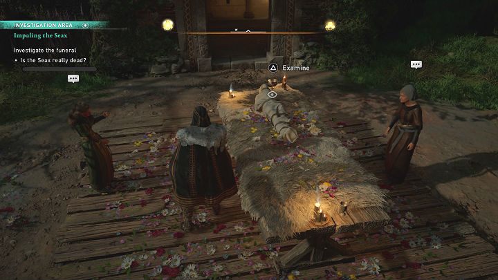 Zbadaj ciało zawinięte w białe sukno - Assassins Creed Valhalla: Dobijanie Saksa/Impaling the Seax - solucja - Assassins Creed Valhalla - poradnik do gry
