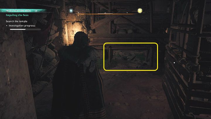 Dzban z oliwą znajdziesz w korytarzu po prawej - wystarczy prześliznąć się przez wąską szczelinę w murze - Assassins Creed Valhalla: Dobijanie Saksa/Impaling the Seax - solucja - Assassins Creed Valhalla - poradnik do gry