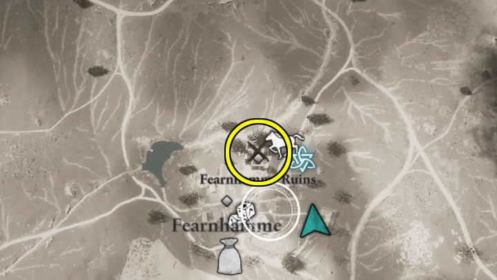 Na mapie świata możesz też zauważać czarne znaki X (przykład na obrazku) - Assassins Creed Valhalla: Co oznaczają kolorowe punkty na mapie? - Assassins Creed Valhalla - poradnik do gry