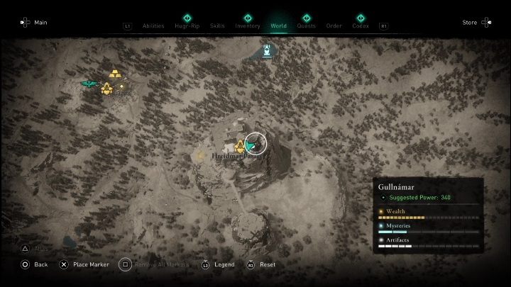 Lokalizacja: Pałac Hreidmra, w południowo wschodniej części mapy - AC Valhalla Świt Ragnaroku: Heroiczna saga (Gullnamar) - lista wszystkich - Assassins Creed Valhalla - poradnik do gry