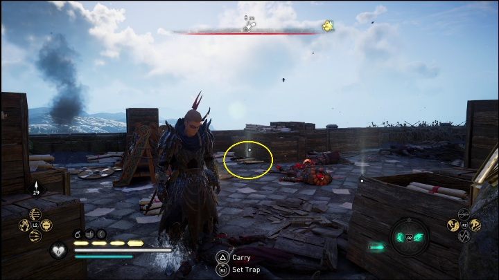 Sagę znajdziecie na tarasie sporego budynku - AC Valhalla Świt Ragnaroku: Heroiczna saga (Gullnamar) - lista wszystkich - Assassins Creed Valhalla - poradnik do gry