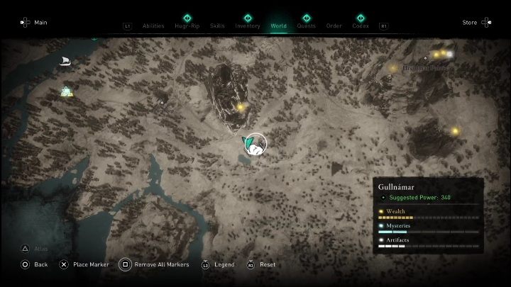 Lokalizacja: południowa część mapy, blisko krańca regionu - AC Valhalla Świt Ragnaroku: Nieoszlifowany kamień (Gullnamar) - lista wszystkich - Assassins Creed Valhalla - poradnik do gry