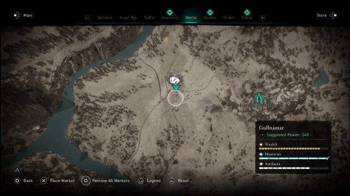Lokalizacja: na zachód od schroniska Jordber - AC Valhalla Świt Ragnaroku: Nieoszlifowany kamień (Gullnamar) - lista wszystkich - Assassins Creed Valhalla - poradnik do gry