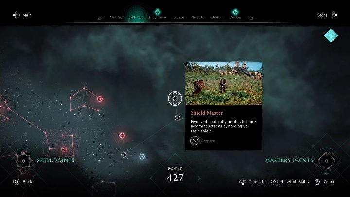 Dzięki tej umiejętności zablokujecie każdy cios, gdy uniesiecie tarczę - AC Valhalla: Nowe umiejętności - Mistrzowskie wyzwania, co nowego? - Assassins Creed Valhalla - poradnik do gry