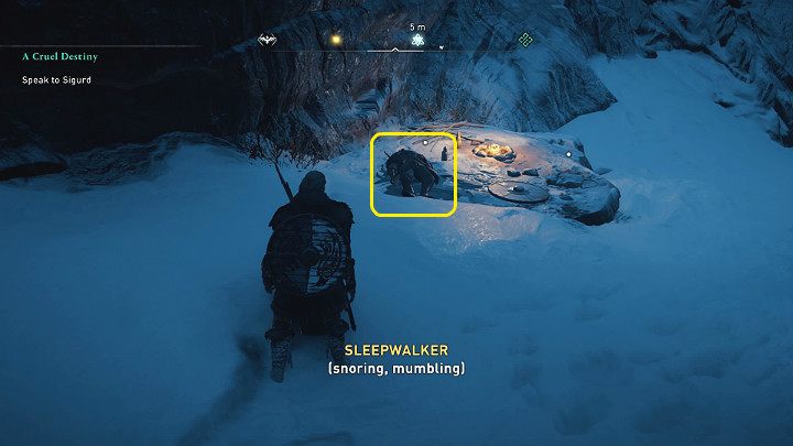 Gdy będziesz chciał go obudzić, po prostu wstanie i zacznie lunatykować - Assassins Creed Valhalla: Wojownik chodzący we śnie - solucja, opis przejścia - Assassins Creed Valhalla - poradnik do gry
