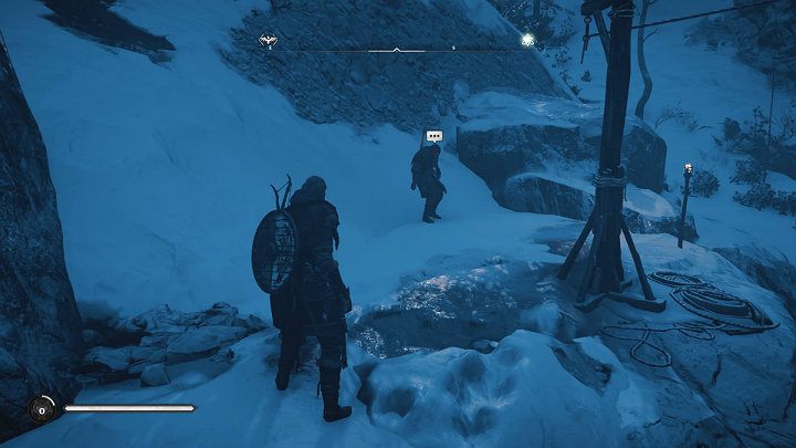 W pewnym momencie lunatyk zbliży się do przepaści, ale jakimś cudem uda mu się bezpiecznie zjechać po linie na drugą stronę - Assassins Creed Valhalla: Wojownik chodzący we śnie - solucja, opis przejścia - Assassins Creed Valhalla - poradnik do gry