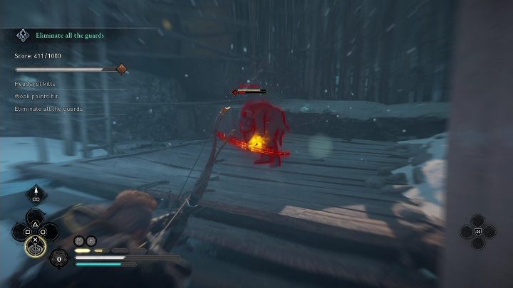 Jedyną zdolnością, którą możecie użyć podczas tej próby jest Skupienie Norn (Focus of the Nornir) - AC Valhalla: Próba wilka - Obóz bandytów w Loligestone, solucja - Assassins Creed Valhalla - poradnik do gry