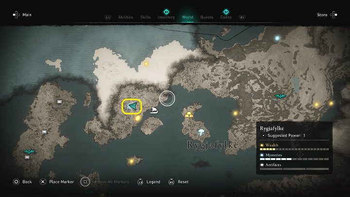 W miejscu zaznaczonym na powyższym screenie spotkasz Hrorka, który od razu zacznie wołać o pomoc - Assassins Creed Valhalla: Pod przymusem/A Desperate Bounty - solucja - Assassins Creed Valhalla - poradnik do gry