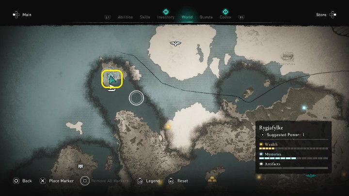 W miejscu zaznaczonym na powyższym obrazku spotkasz Hysinga - Assassins Creed Valhalla: Nowa Anglia/A New England - solucja, opisz przejścia - Assassins Creed Valhalla - poradnik do gry