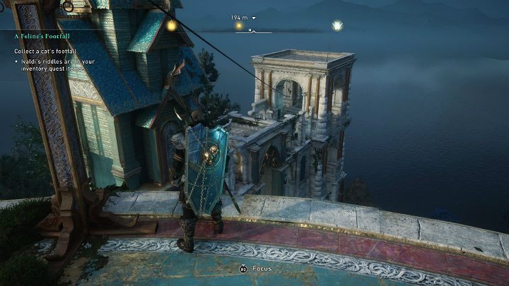 Teraz musisz tylko podążać śladem kota, przeskakując pomiędzy kolejnymi przeszkodami - Assassins Creed Valhalla: Koci krok/A Felines Foothall - solucja, opis przejścia - Assassins Creed Valhalla - poradnik do gry