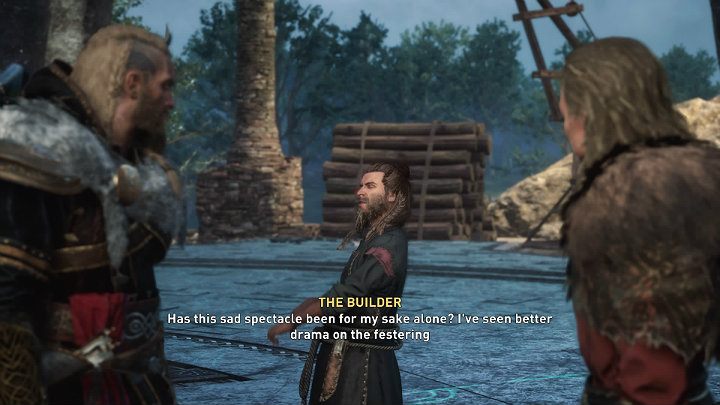 Waszą rozmowę przerwie rozzłoszczony Konstruktor, twierdząc, że jest to żałosne przedstawienie przygotowane specjalnie dla niego - Assassins Creed Valhalla: Wielki finał/The Big Finish - solucja, opis przejścia - Assassins Creed Valhalla - poradnik do gry