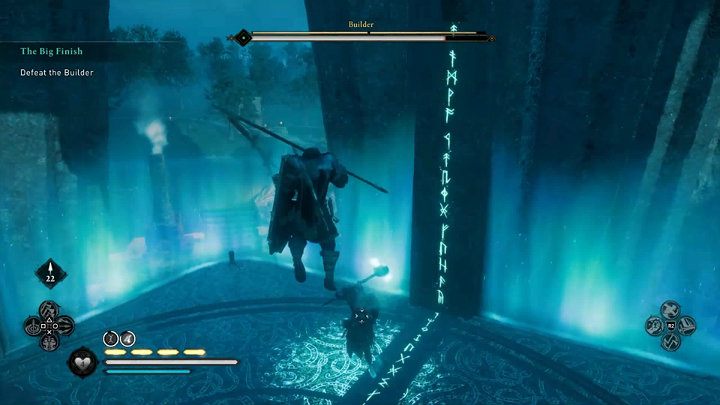 Konstruktor poza zwykłymi, sygnalizowanymi atakami, których można z powodzeniem unikać, ma dostęp do specjalnych ataków energetycznych - Assassins Creed Valhalla: Wielki finał/The Big Finish - solucja, opis przejścia - Assassins Creed Valhalla - poradnik do gry