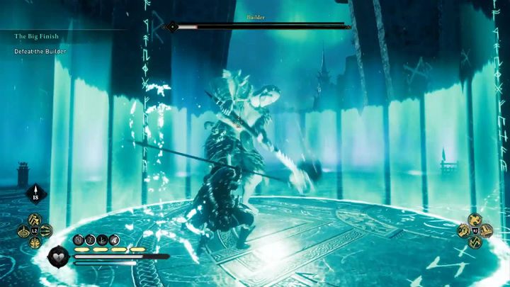 Gdy zdrowie przeciwnika spadnie poniżej 50%, Konstruktor skorzysta z nadnaturalnej mocy, która doda mu znacznie więcej sił - Assassins Creed Valhalla: Wielki finał/The Big Finish - solucja, opis przejścia - Assassins Creed Valhalla - poradnik do gry