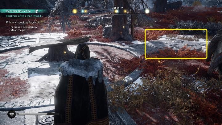 W pobliżu korzeni Drzewa Światów (Yggdrasil) znajdziesz konstrukcję przypominającą zegar słoneczny - Assassins Creed Valhalla: Pani Żelaznego Lasu - solucja, opis przejścia - Assassins Creed Valhalla - poradnik do gry