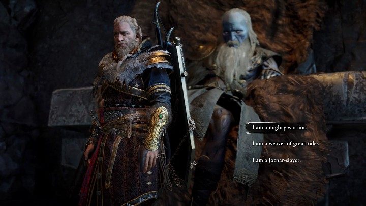 Suttungr poprosi Eivora (Haviego), by ten przemówił do zgromadzonych w Sali Jotunów - Assassins Creed Valhalla: Pamiętna uczta/A Feast to Remember - solucja - Assassins Creed Valhalla - poradnik do gry