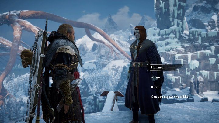 W między czasie podejdź do Gunlodr i pomów z nią, by nieco ją rozweselić i nakłonić do zabawy - Assassins Creed Valhalla: Pamiętna uczta/A Feast to Remember - solucja - Assassins Creed Valhalla - poradnik do gry