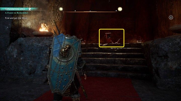 Zdobądź miód (znajdziesz go w pomieszczeniu z płaskorzeźbami na bocznych ścianach) i wyjdź ze skarbca - Assassins Creed Valhalla: Pamiętna uczta/A Feast to Remember - solucja - Assassins Creed Valhalla - poradnik do gry