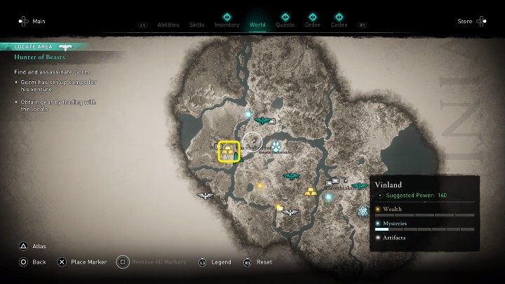 By nieco ułatwić Ci poszukiwania Gorma, zaznaczyliśmy jego dokładną lokalizację na powyższym obrazku - Assassins Creed Valhalla: Łowca bestii/Hunter of Beasts - solucja - Assassins Creed Valhalla - poradnik do gry