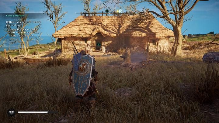 Udaj się na obszar Centu i wejdź do ukrytej jaskini, w miejscu wskazanym na powyższym obrazku - Assassins Creed Valhalla: W głąb siebie/Going Deeper - solucja, opis przejścia - Assassins Creed Valhalla - poradnik do gry