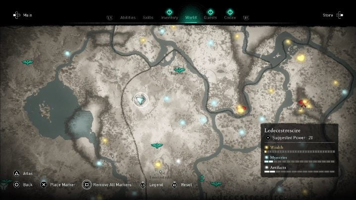 Maskę w regionie Ledecestrescire możesz znaleźć na północo zachodniej części mapy - Assassins Creed Valhalla: Rzymski artefakt - Ledecestrescire, sekrety, lokacje - Assassins Creed Valhalla - poradnik do gry