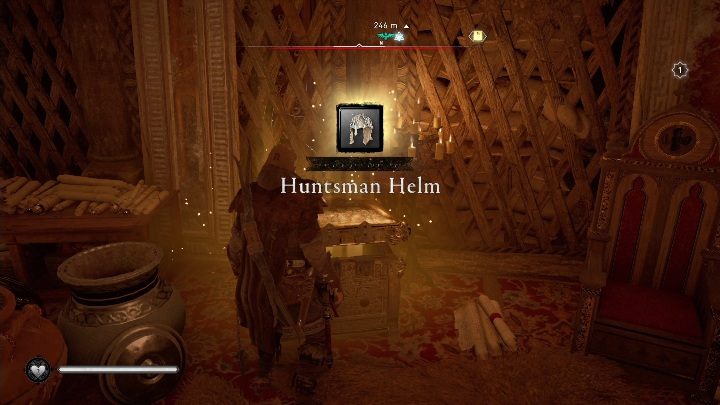 Zaraz po zejściu do jaskini, Twoim oczom ukaże się złota, świecąca się skrzynia - Assassins Creed Valhalla: Wyposażenie - Ledecestrescire, sekrety, lokacje - Assassins Creed Valhalla - poradnik do gry