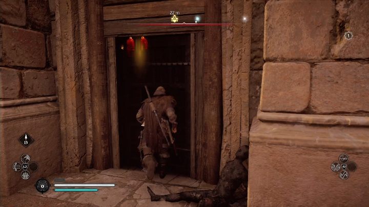 Na początku ta zagadka może wydawać się skomplikowana, ponieważ drzwi są zamknięte, a w okolicy nie ma żadnego klucza czy drugiego wejścia - Assassins Creed Valhalla: Wyposażenie - Ledecestrescire, sekrety, lokacje - Assassins Creed Valhalla - poradnik do gry