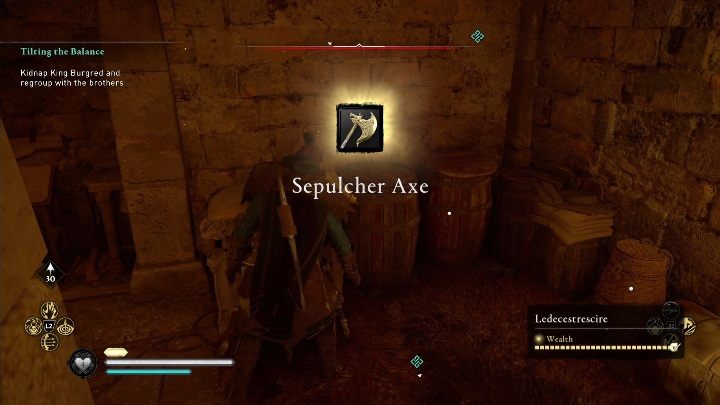 Do tej broni dotrzesz w trakcie robienia misji Tilting the Balance - Assassins Creed Valhalla: Wyposażenie - Ledecestrescire, sekrety, lokacje - Assassins Creed Valhalla - poradnik do gry