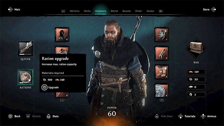 Do każdej walki staraj się przystąpić mając w zapasie jak najwięcej prowiantu - Assassins Creed Valhalla: Walka - bronie, rajdy - Assassins Creed Valhalla - poradnik do gry