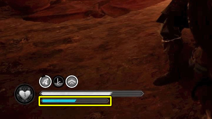 W trakcie walk staraj się często obserwować pasek staminy / wytrzymałości, który zlokalizowany jest pod paskiem zdrowia Eivora - Assassins Creed Valhalla: Walka - bronie, rajdy - Assassins Creed Valhalla - poradnik do gry