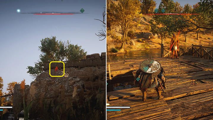 Wyjdź z obozu przez dziurę w palisadzie i trzymaj się moczarów przy rzece - Assassins Creed Valhalla: Szlakiem łabędzi/The Swan-Road Home - solucja - Assassins Creed Valhalla - poradnik do gry