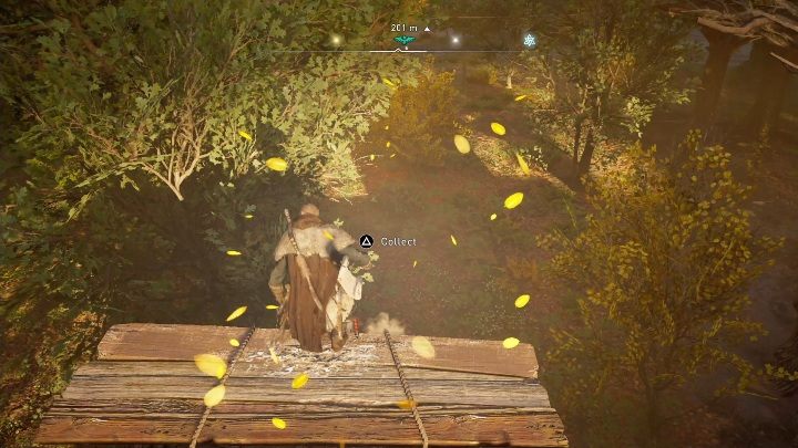 Koniec: Kartka zatrzyma się dopiero przy spory kawałek dalej, na końcu murów - Assassins Creed Valhalla: Karta niesiona wiatrem - Grantebridgescire, sekrety - Assassins Creed Valhalla - poradnik do gry