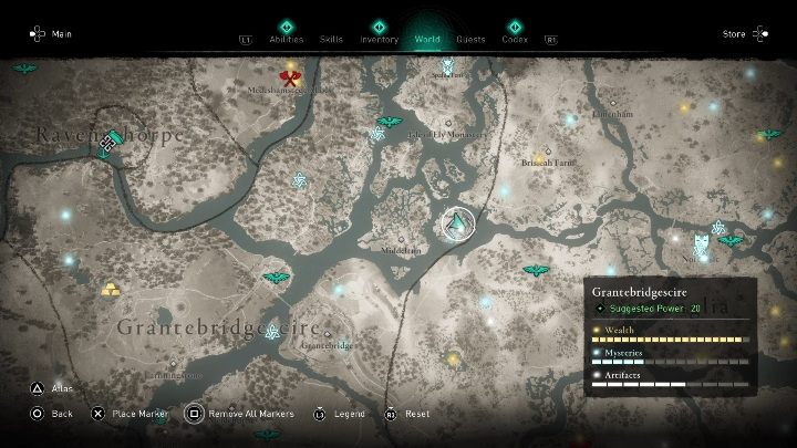 Lokacja przeklętego miejsca: na wschód od Middeltun - Assassins Creed Valhalla: Przeklęty symbol - Grantebridgescire, sekrety, lokacje - Assassins Creed Valhalla - poradnik do gry
