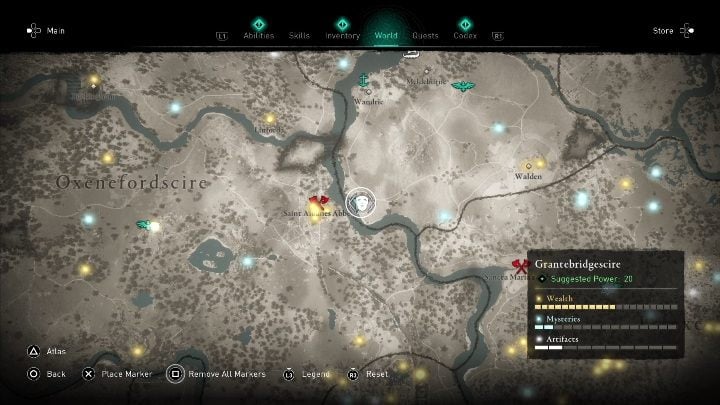 Maskę znajdziesz w zachodnio południowej części mapy, zaraz przy granicy z innym regionem - Assassins Creed Valhalla: Rzymski artefakt - Grantebridgescire, sekrety, lokacje - Assassins Creed Valhalla - poradnik do gry