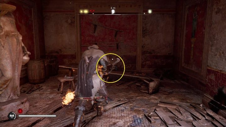 Potem pozostaje Ci tylko celny cios w ścianę i odczekanie chwili, aby nie podpalić swojej postaci - Assassins Creed Valhalla: Rzymski artefakt - Grantebridgescire, sekrety, lokacje - Assassins Creed Valhalla - poradnik do gry