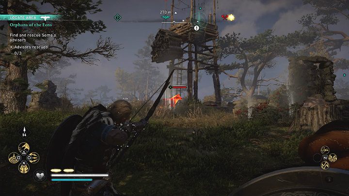 Jeden z doradców Somy został otoczony przez wilki i nie ma jak się bronić - Assassins Creed Valhalla: Zagubieni na mokradłach/Orphans of the Fens - solucja - Assassins Creed Valhalla - poradnik do gry