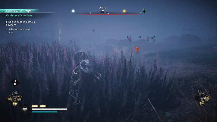 Obóz strzeże kilku żołnierzy więc będziesz musiał się ich pozbyć - Assassins Creed Valhalla: Zagubieni na mokradłach/Orphans of the Fens - solucja - Assassins Creed Valhalla - poradnik do gry