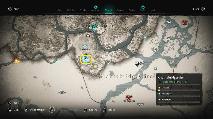 W miejscu zaznaczonym na powyższym obrazku spotkasz mężczyznę o imieniu Winchell, który stojąc na skale wykrzykuje obelgi - nago - Assassins Creed Valhalla: Winchell bez szaty/Winchell the Robesfree - solucja - Assassins Creed Valhalla - poradnik do gry