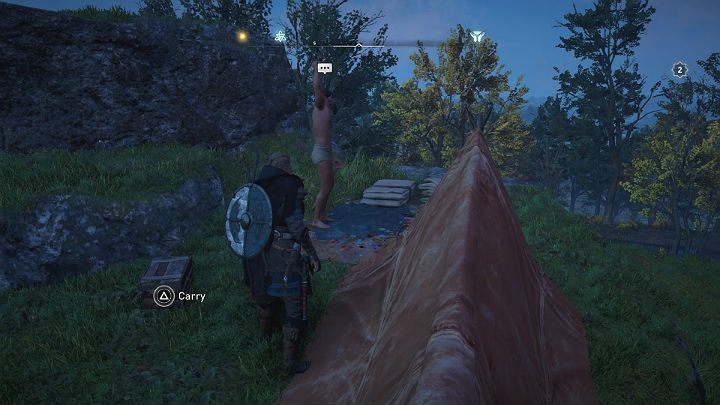 Gdy tylko podniesiesz skrzynię nudyści od razu zorientują się, że kradniesz ich rzeczy i rzucą się w pogoń - Assassins Creed Valhalla: Winchell bez szaty/Winchell the Robesfree - solucja - Assassins Creed Valhalla - poradnik do gry