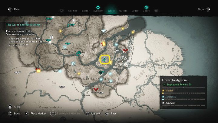 W miejscu zaznaczonym na powyższym obrazku spotkasz rodzinę, która ma problem z nieprzyjemnym zapachem w domu - Assassins Creed Valhalla: Degolas urodziwy/Degolas the Beautiful - solucja - Assassins Creed Valhalla - poradnik do gry