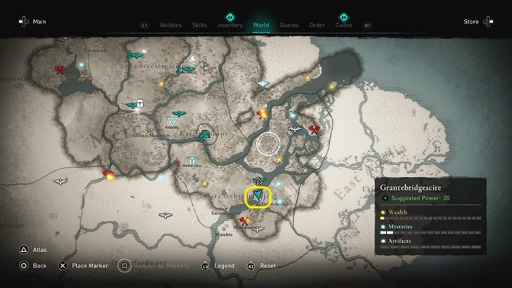 W miejscu zaznaczonym na powyższym obrazku spotkasz mężczyznę, który twierdzi, że jest królem Edwaldem, a mała wysepka na której mieszka jest potężnym królestwem Norseksu (Norsexe) - Assassins Creed Valhalla: Władca Norseksu/The Lord of Norsexe - solucja - Assassins Creed Valhalla - poradnik do gry