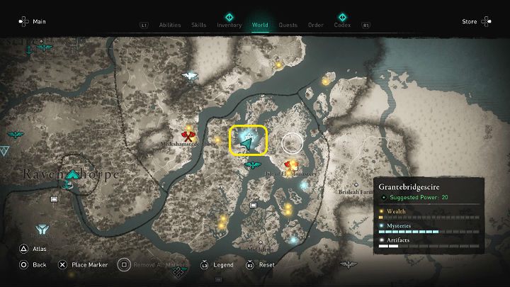 W miejscu zaznaczonym na powyższym obrazku spotkasz mnicha - Assassins Creed Valhalla: Świętoszek/The Devout Troll - solucja - Assassins Creed Valhalla - poradnik do gry