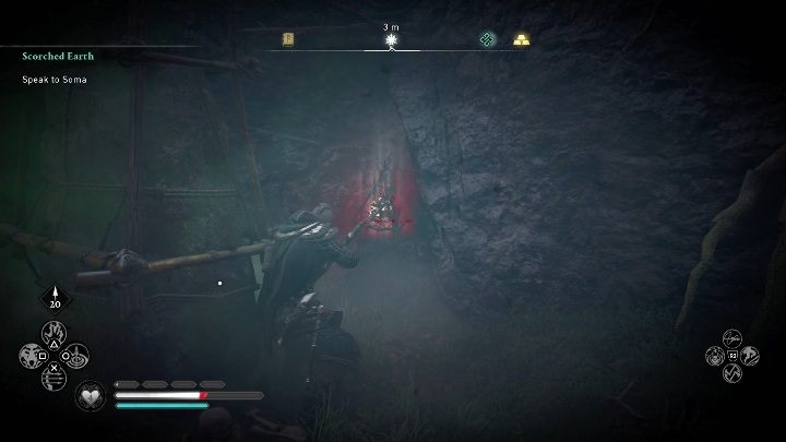 Lokalizacja totemu: aby dostać się do totemu musisz wskoczyć w dziurę, z której unoszą się trujące gazy - Assassins Creed Valhalla: Przeklęty symbol - Suthsexe, sekrety, lokacje - Assassins Creed Valhalla - poradnik do gry