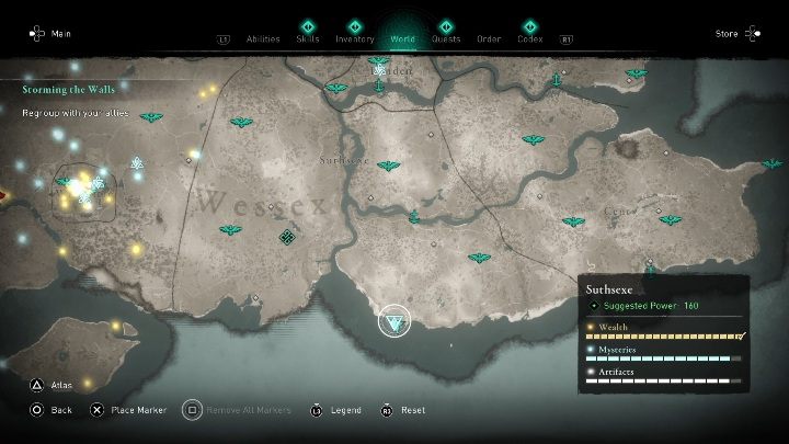 Lokalizacja: Anomalia Animusa znajdziesz w południowej części regionu - Assassins Creed Valhalla: Anomalie Animusa - Suthsexe, sekrety, lokacje - Assassins Creed Valhalla - poradnik do gry