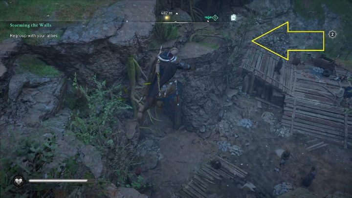 Zacznijmy od tego, że do kopalni prowadzi wejście po schodach - Assassins Creed Valhalla: Skarby Brytanii - Suthsexe, sekrety, lokacje - Assassins Creed Valhalla - poradnik do gry