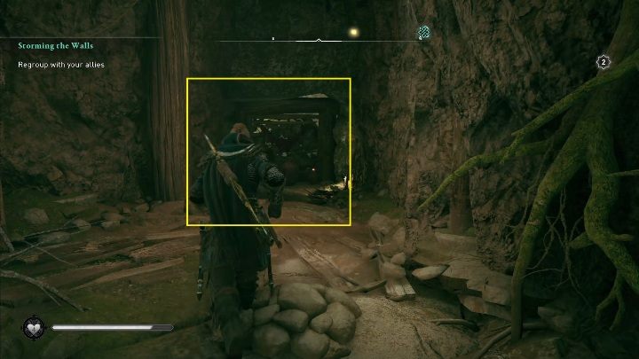 W kopalni skręć w prawo, znajdziesz zablokowane przejście, które łatwo zniszczyć - Assassins Creed Valhalla: Skarby Brytanii - Suthsexe, sekrety, lokacje - Assassins Creed Valhalla - poradnik do gry