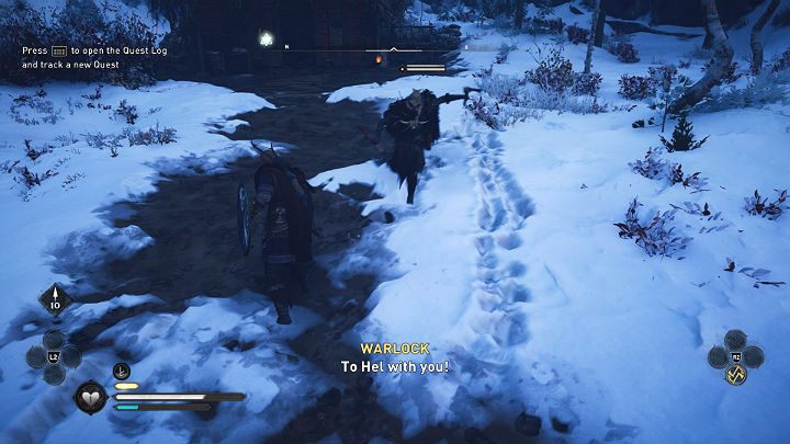 Możesz z nim porozmawiać, ale w trakcie konwersacji łowca zostanie sprowokowany i rzuci się do ataku - Assassins Creed Valhalla: Czarodziej w opałach - solucja, opis przejścia - Assassins Creed Valhalla - poradnik do gry