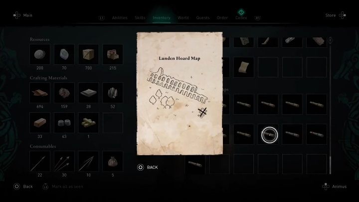 Z uwagi na to, że mapę znajduje się w obszarze Oxenefordscire, opis jej lokacji znajdziesz na stronie Oxenefordscire - mapa skarbów - Assassins Creed Valhalla: Mapa skarbów - Lunden, sekrety, lokacje - Assassins Creed Valhalla - poradnik do gry