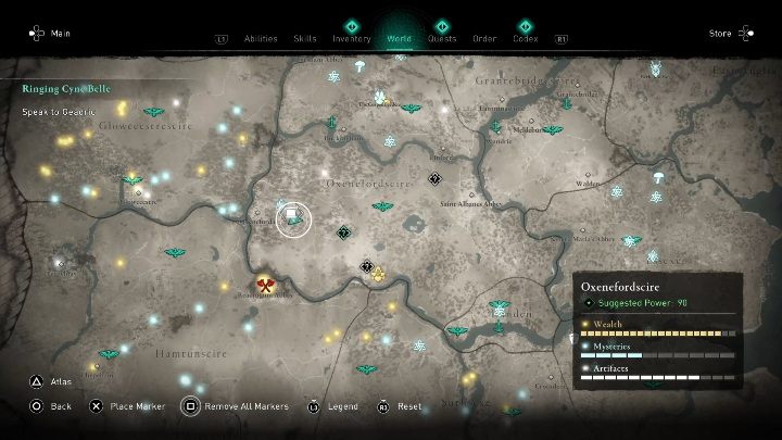 Mapa znajduje się w jaskini, w zachodniej części regionu - Assassins Creed Valhalla: Mapa skarbów - Oxenefordscire, sekrety, lokacje - Assassins Creed Valhalla - poradnik do gry